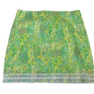 Lilly Pulitzer Crazy Cat House Skirt -Lined Size 14 (A7)